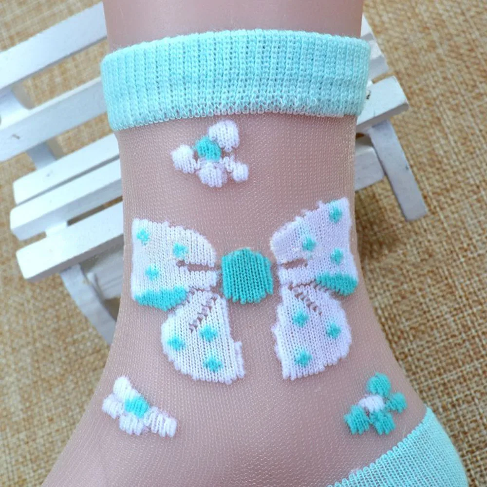 Calcetines para niñas con diseño de mariposa y fresa - imagen 2
