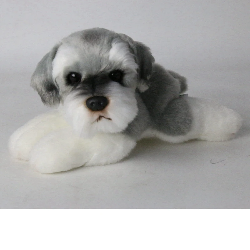 Peluche de perro Schnauzer tierno suave para regalo infantil - imagen 3