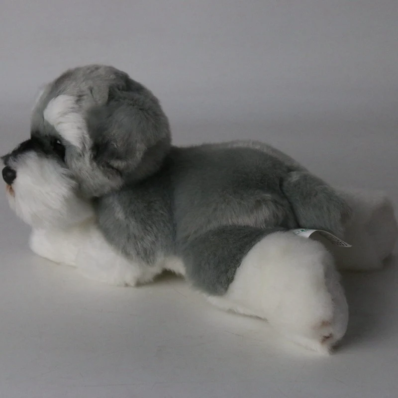 Peluche de perro Schnauzer tierno suave para regalo infantil - imagen 2