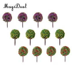 MagiDeal árboles esféricos para maquetas de tren con flores