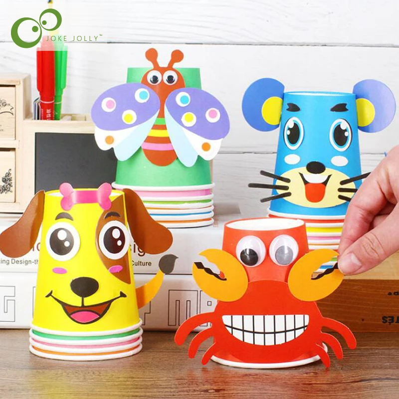 GYH Kit manualidades con vasos de papel 3D para niños
