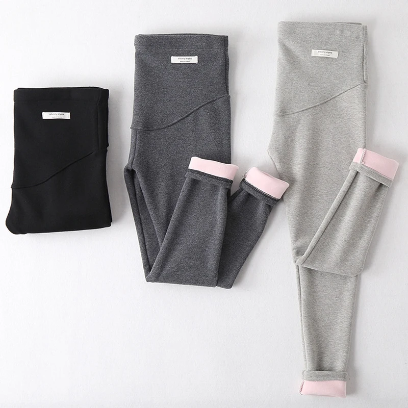 Leggings de maternidad de cintura alta elásticos tejidos suaves - imagen 5