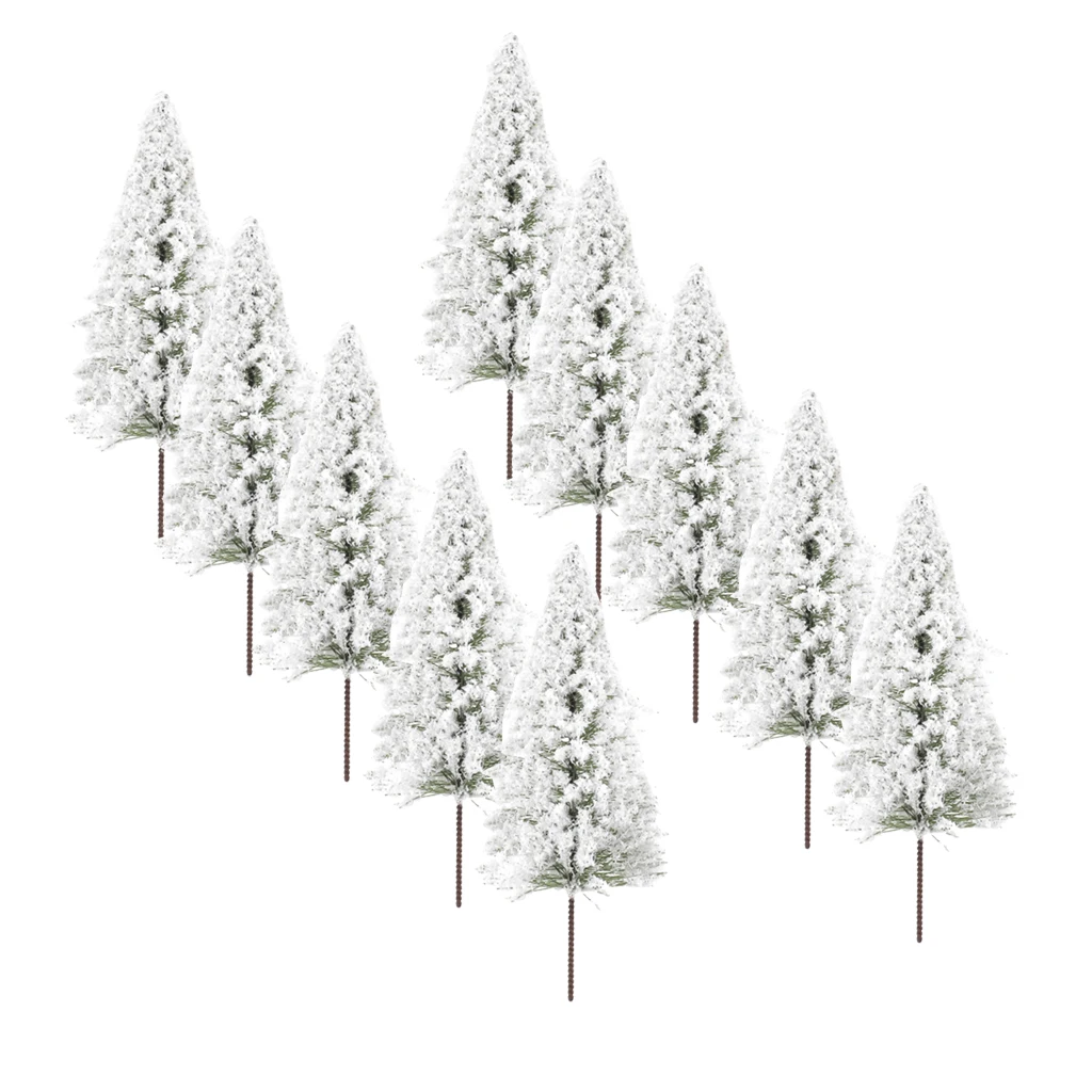 Conjunto de diorama boscoso invernal