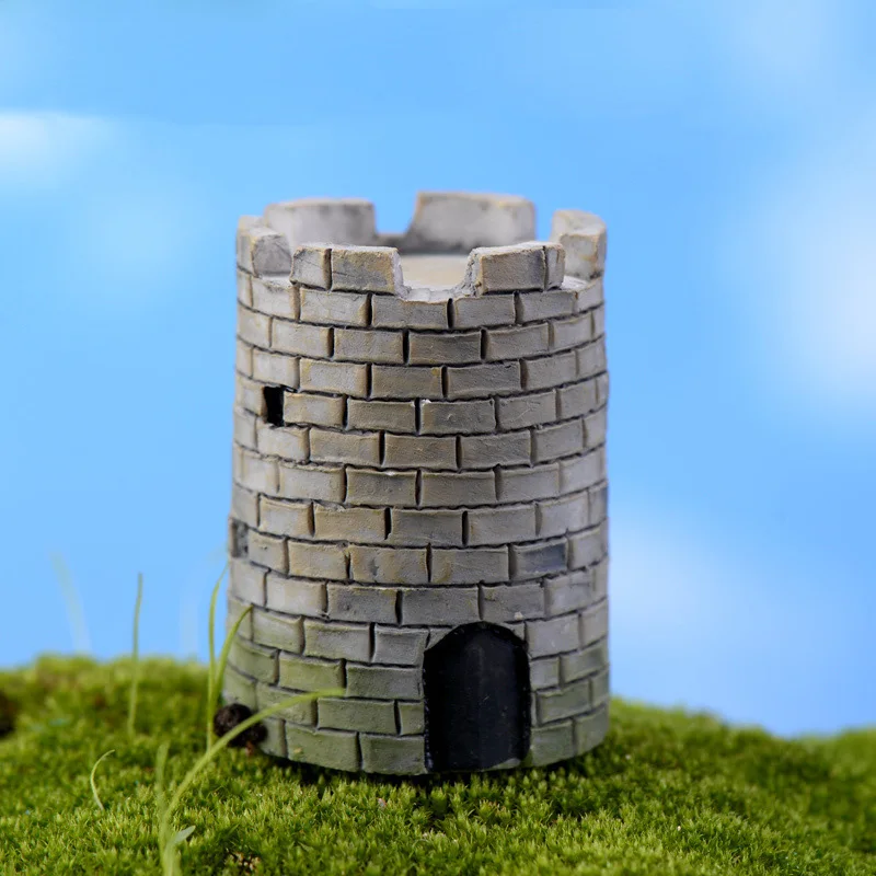 Castillo de resina en miniatura – Figurita decorativa para jardín de hadas - imagen 5