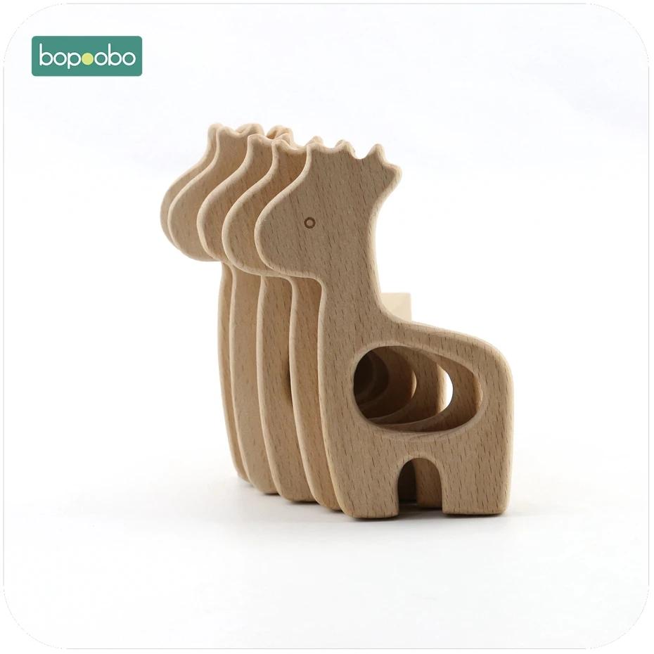 Colgante sensorial de madera de haya para dentición