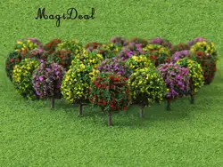 MagiDeal árboles esféricos para maquetas de tren con flores