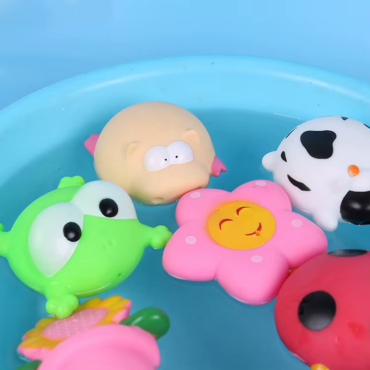 Animales coloridos de baño