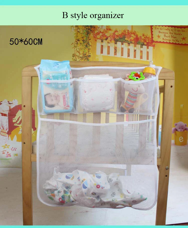 Organizador colgante para cuna – Bolsillos para pañales y juguetes - imagen 2