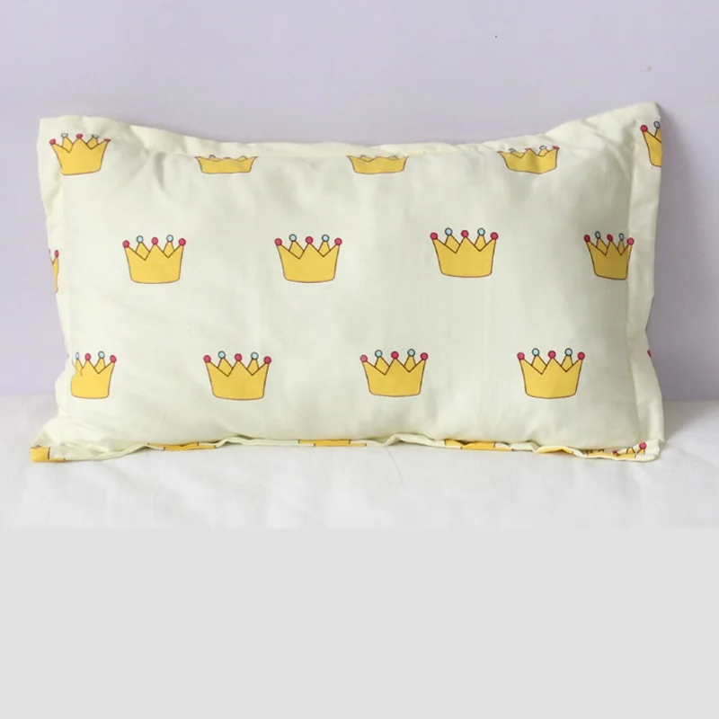Funda de almohada infantil de algodón con dibujos suaves para bebé