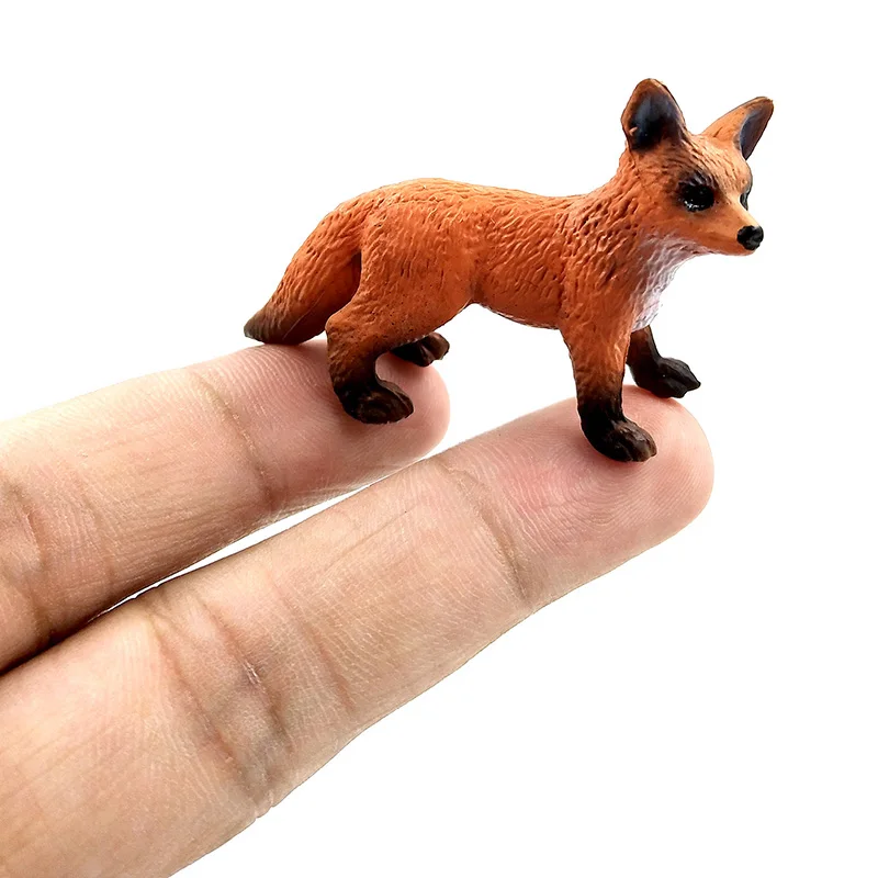 Figura de animal miniatura de zorro y cerdito para niños - imagen 2