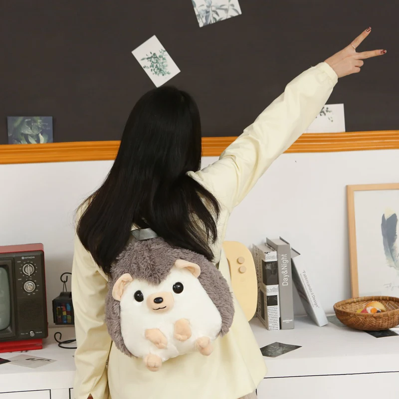 Mochila escolar infantil peluche erizo tierno - imagen 5