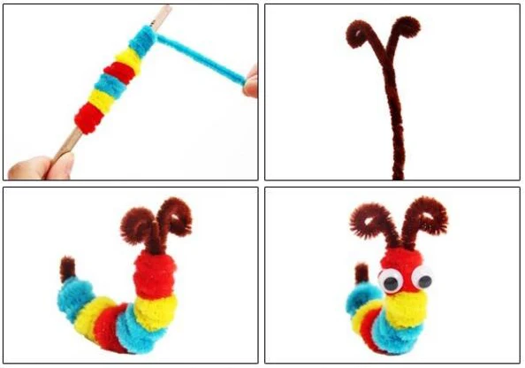 Shilly-Stick palo de peluche arcoíris con pompones, juguete educativo - imagen 5