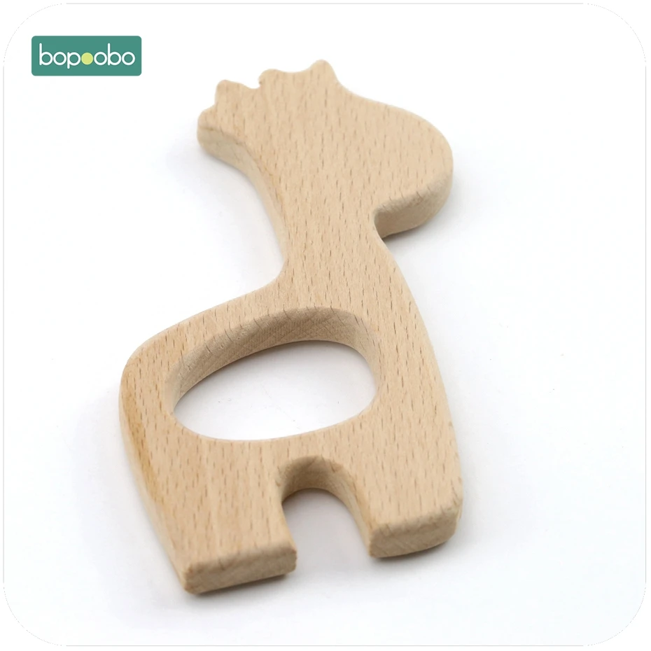 Bopoobo colgante de dentición de haya para masticar juguete sensorial - imagen 2