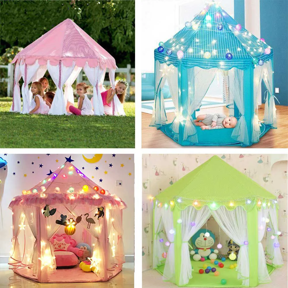 Castillo princesa casa de juegos con piscina bolas - imagen 2