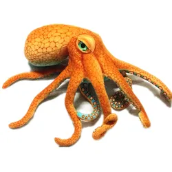 Peluche de pulpo grande realista, almohada con forma para niños