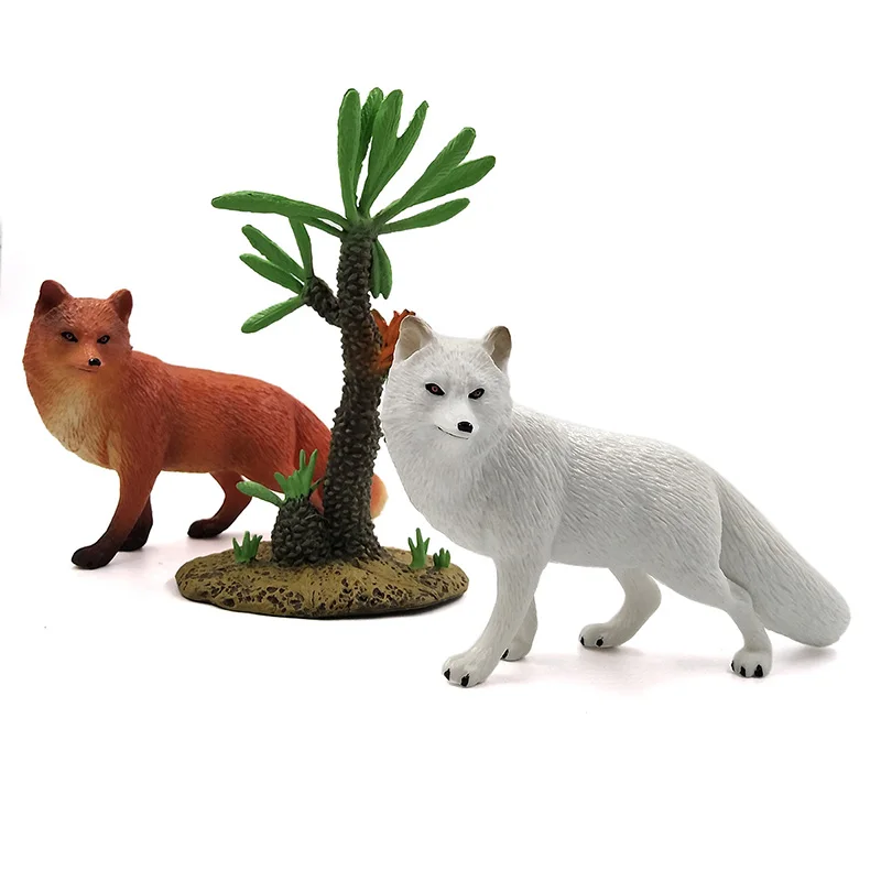 Figura de zorro rojo y blanco para decoración del hogar y jardín - imagen 4
