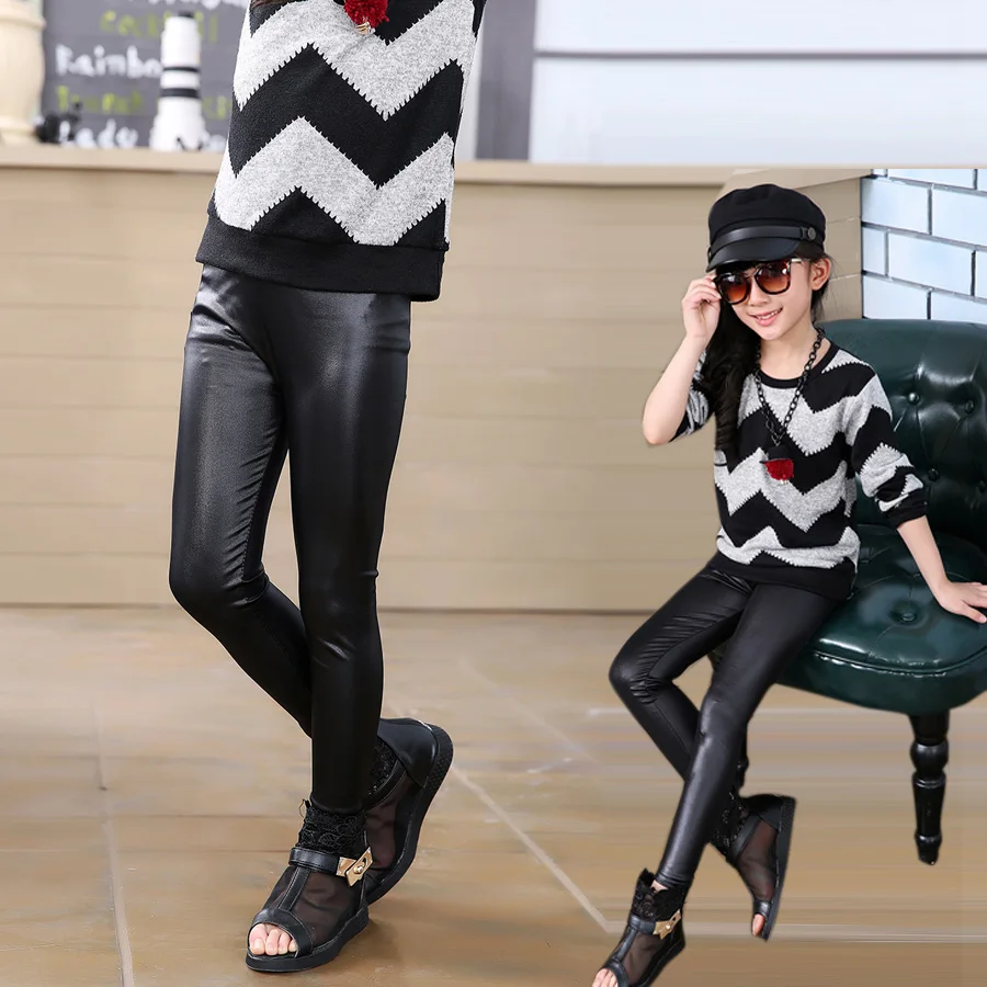 Leggings de piel sintética para niños – Elasticidad y confort - imagen 5