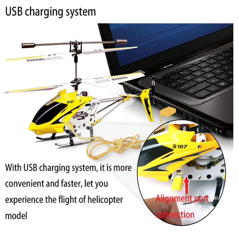 Helicóptero RC Syma S107G con giroscopio - Anticolisión y anticaída - imagen 3