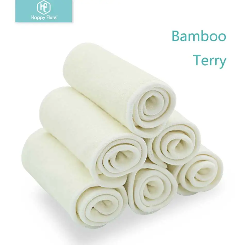 HappyFlute Insertos de felpa de bambú para bebé Refuerzos para pañales - imagen 2