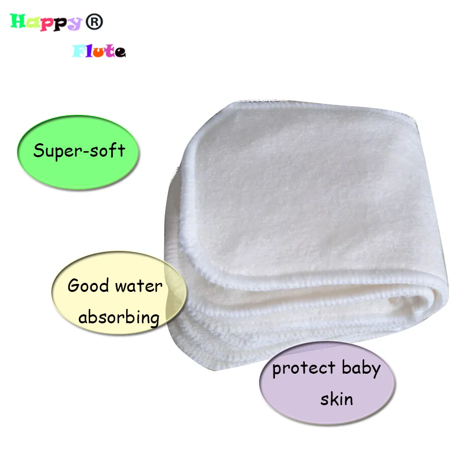 HappyFlute insertos de bambú para pañales de tela neonatal - imagen 4