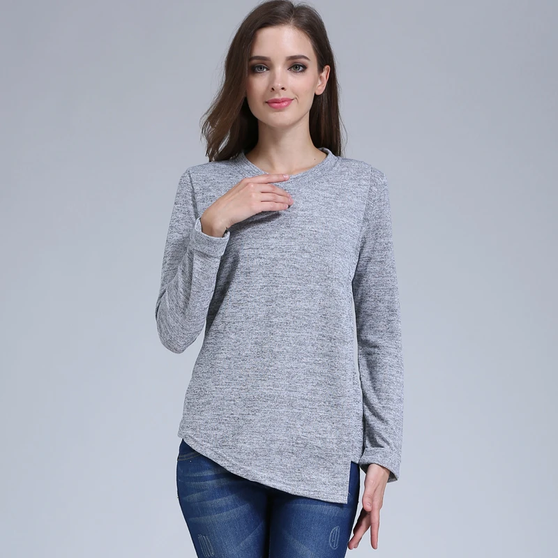 Camiseta de lactancia manga larga cómoda para otoño e invierno - imagen 4