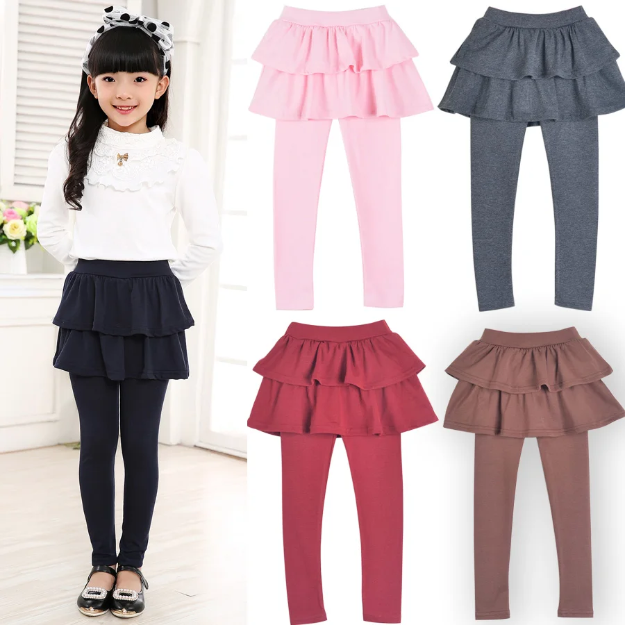 SheeCute Leggings falda niña – Color pastel primavera otoño - imagen 3