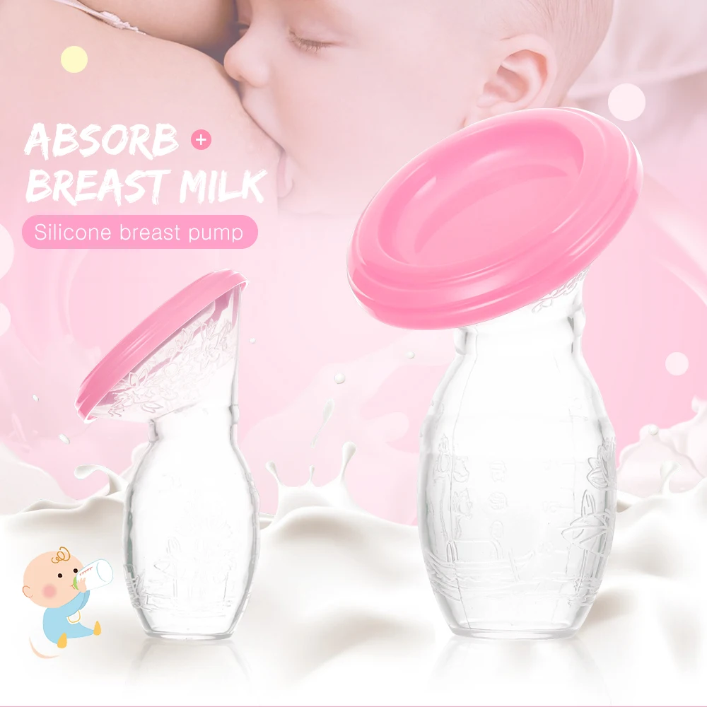 Extractor de leche de silicona en uso