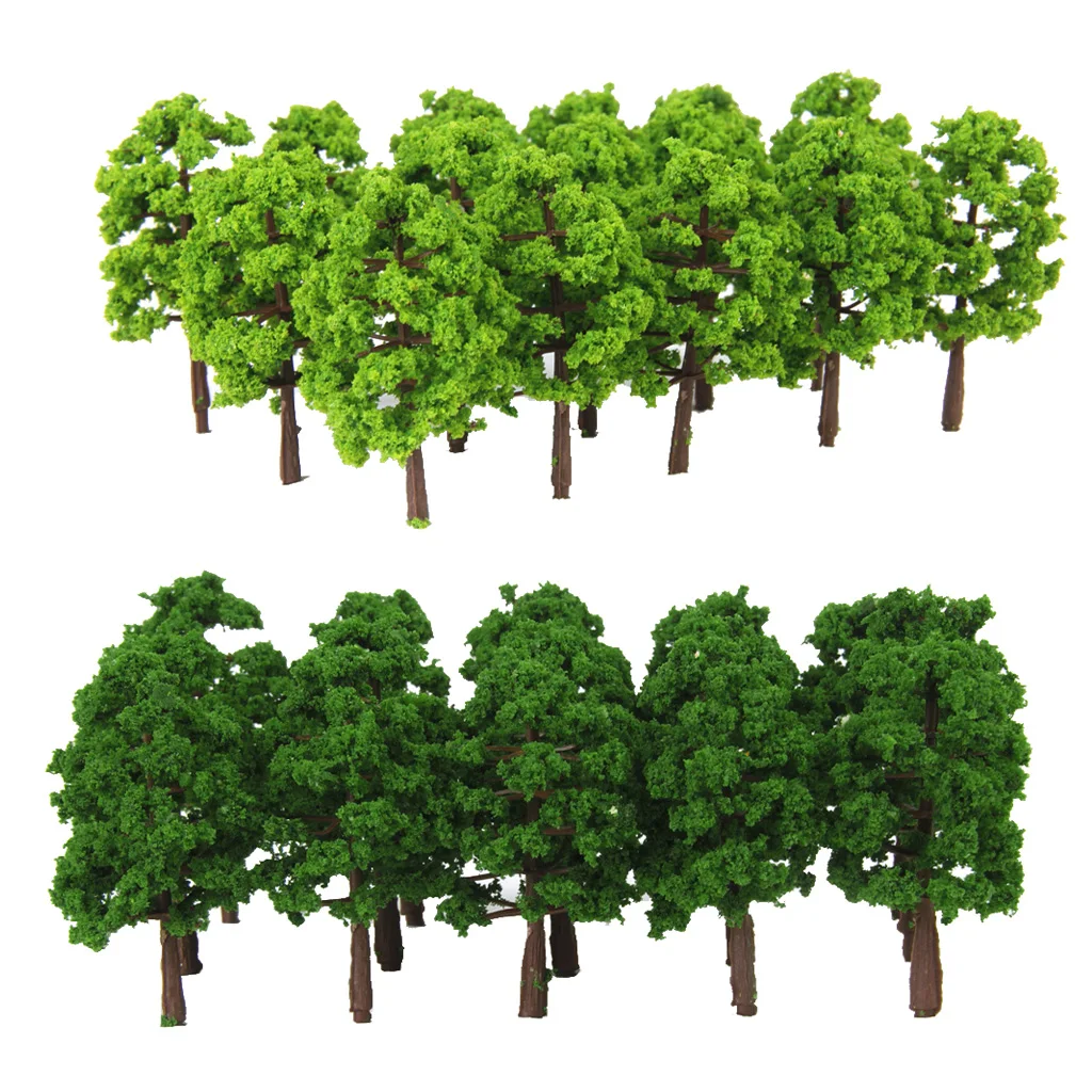 Árboles de plástico 1:150 N para paisaje ferroviario - imagen 3