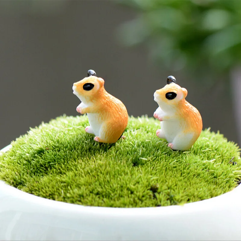 Estatuilla de hámster en miniatura de resina para decoración hogar - imagen 4
