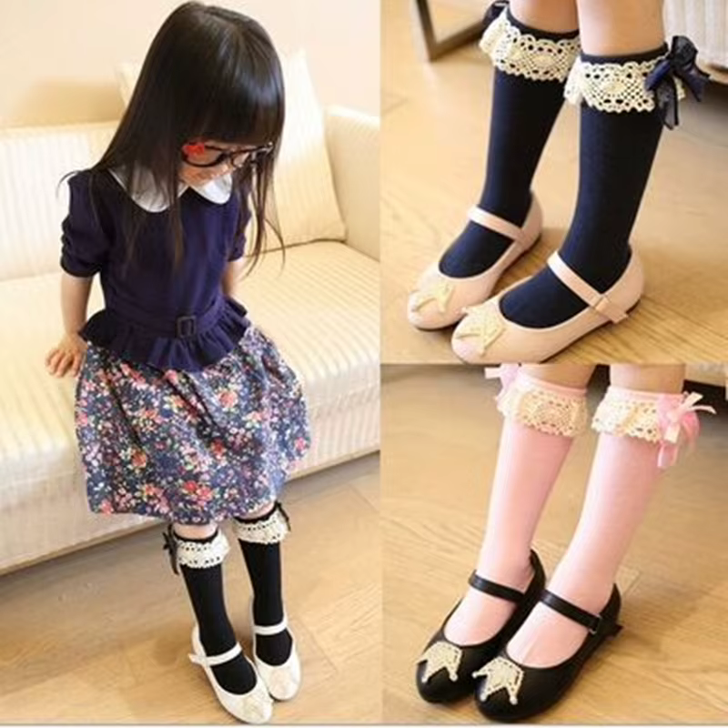 Lawadka calcetines algodón encaje niña invierno - imagen 4