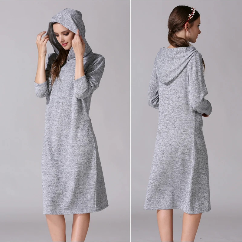 Vestido de embarazada con manga larga – Tejido suave para otoño - imagen 3