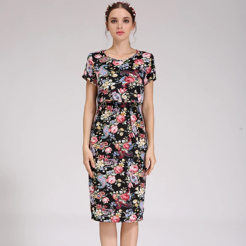 Emotion Moms Vestido de lactancia y embarazo de verano informal
