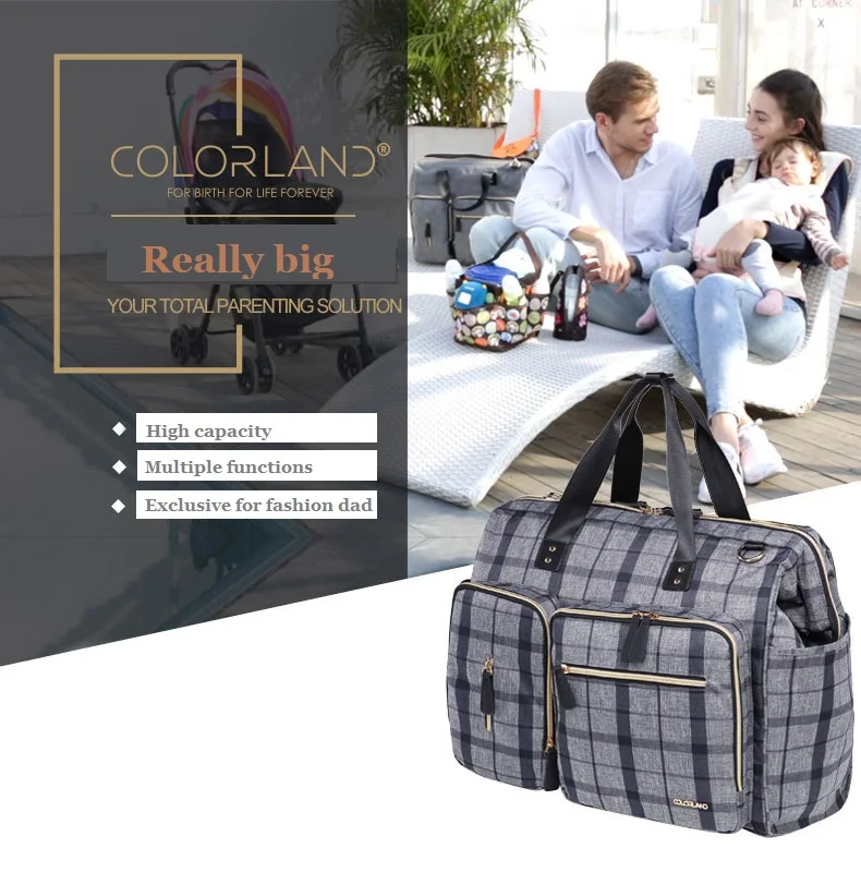 Bolsa de maternidad y pañales lista para el exterior
