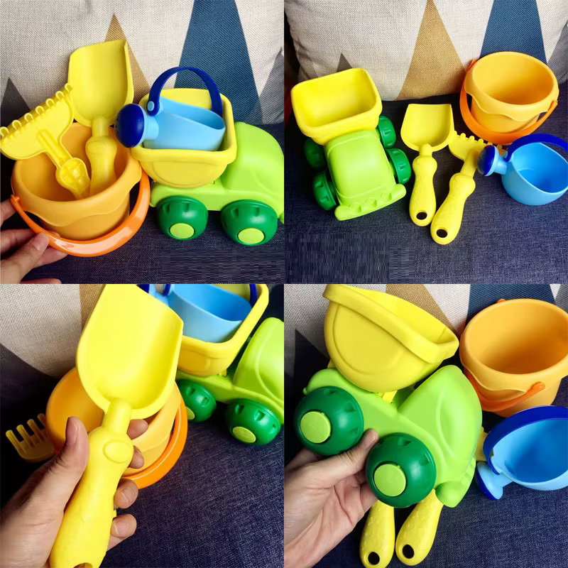 Set de playa infantil: cubo, pala y rastrillo - imagen 2