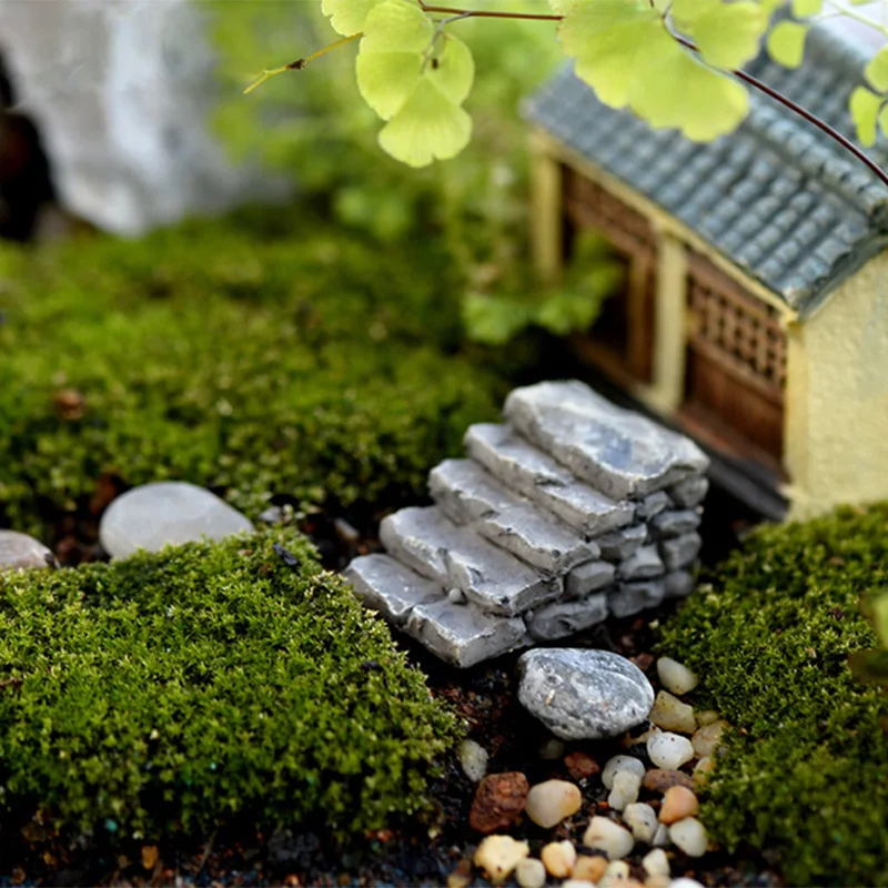 Jardin de hadas miniatura estatuillas en resina para escaleras - imagen 4