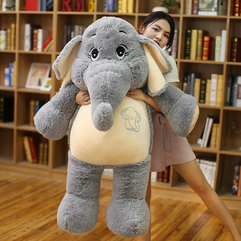Peluche elefante gigante gris de orejas grandes, regalo infantil - imagen 2