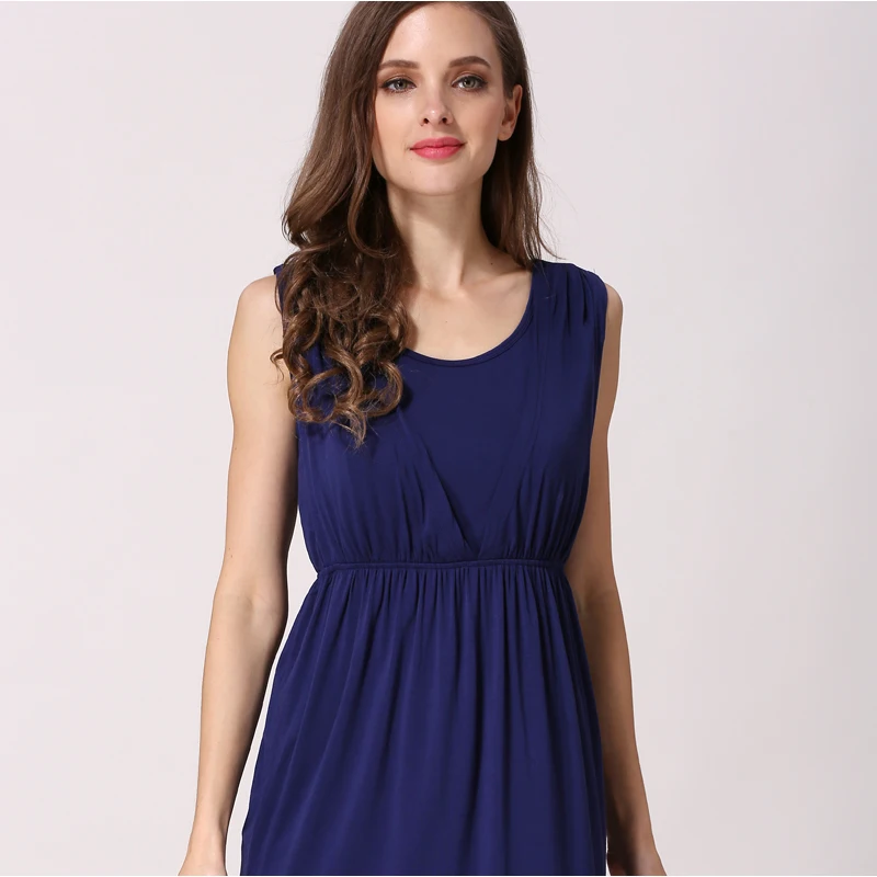 Vestido de lactancia sin mangas para embarazadas - Verano comodo - imagen 4