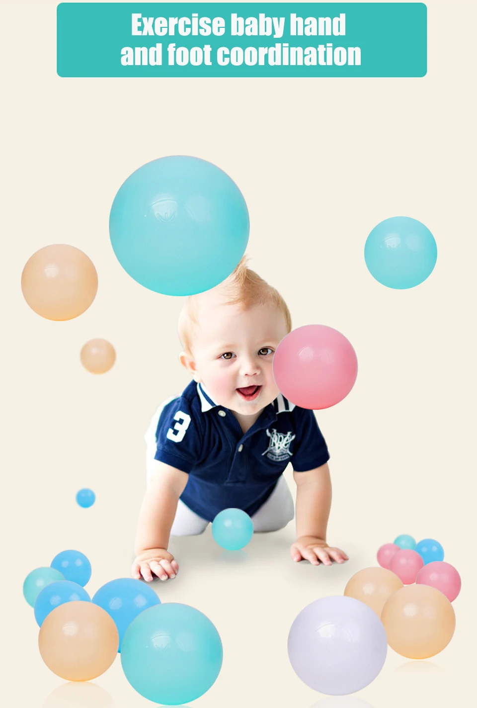 Juego de bolas en ambiente infantil