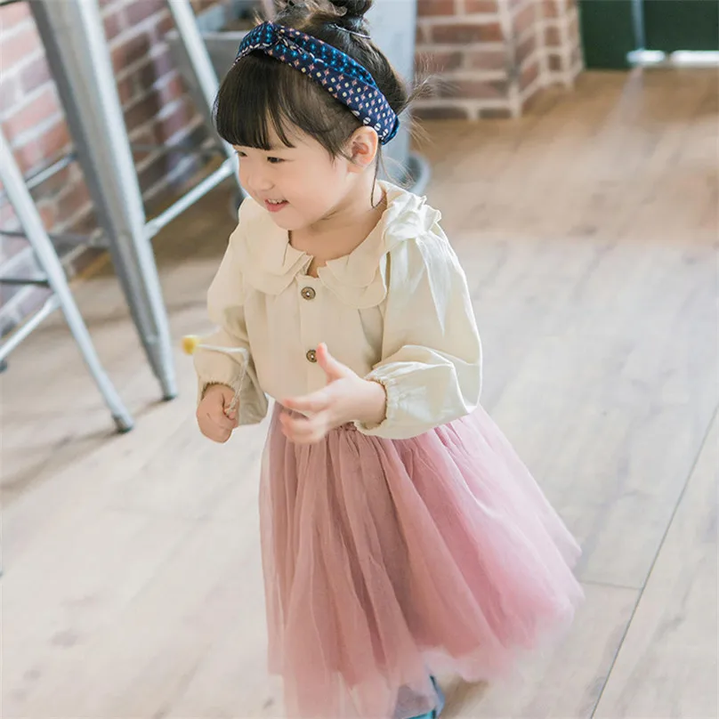 Camisa niña cuello de pétalo doble capa manga larga - imagen 4