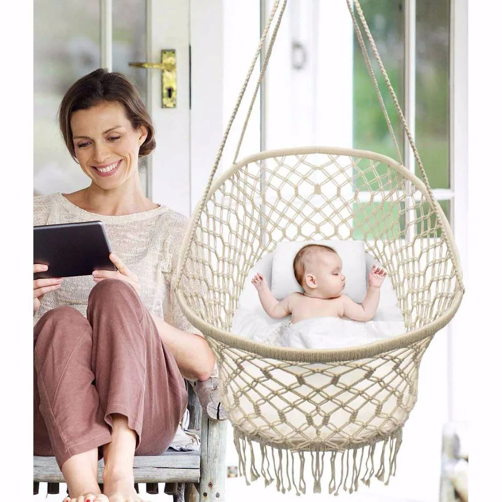 Moisés colgante de cuerda para bebé – Cuna portátil plegable - imagen 5
