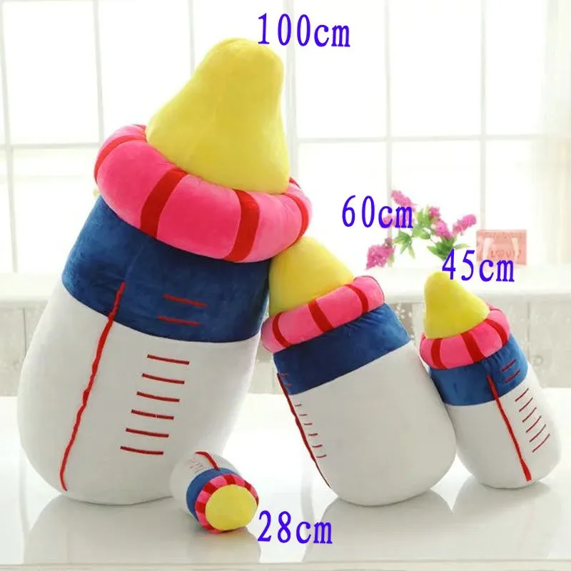 Peluche con forma de biberón y textura suave