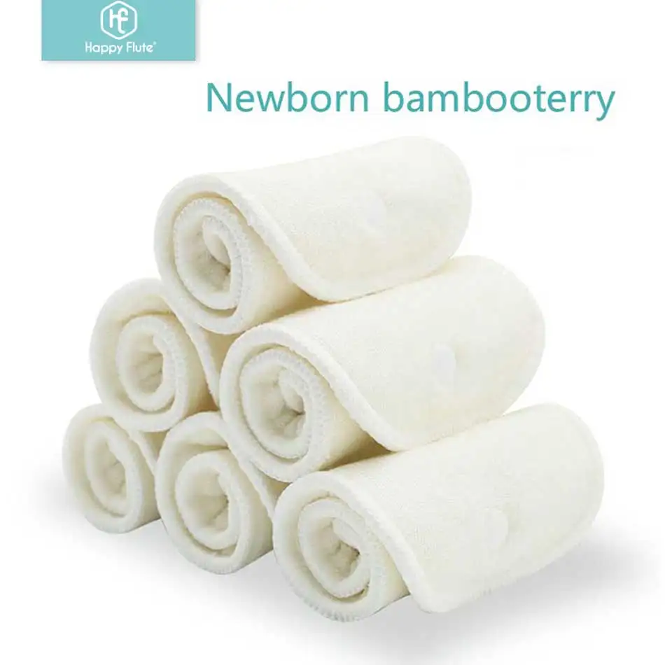 HappyFlute insertos de bambú para pañales de tela neonatal - imagen 2