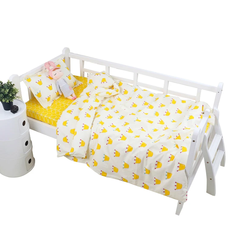 Juego de cama bebé con sábana, funda y edredón suave para cuna