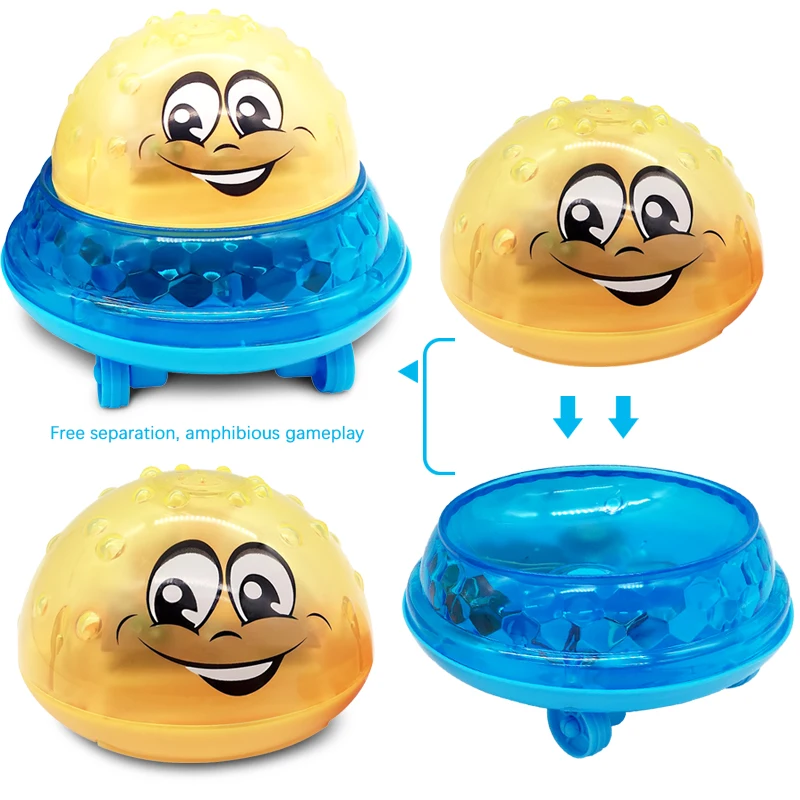 Juguete de baño con luz LED giratoria y rociador para niños - imagen 5