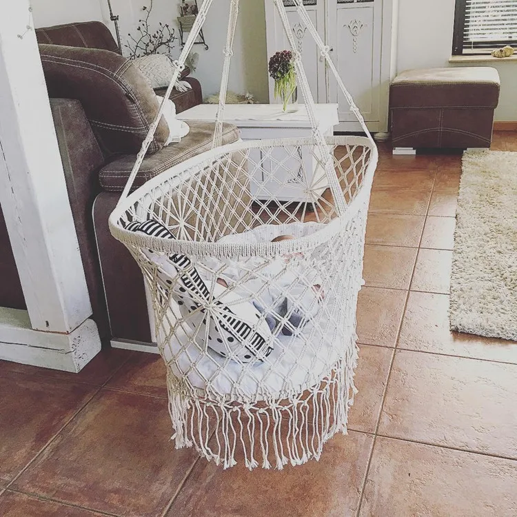 Moisés colgante estilo bohemio macramé
