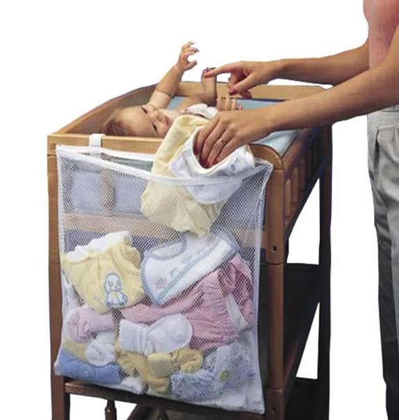 Organizador colgante para cuna – Bolsillos para pañales y juguetes