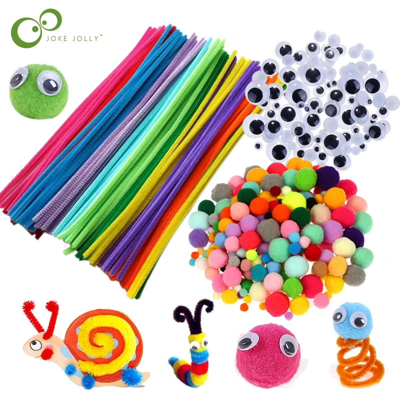 Shilly-Stick palo de peluche arcoíris con pompones, juguete educativo