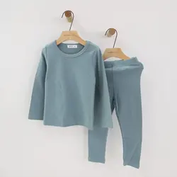 Calzoncillos térmicos largos de algodón para niños – colores dulces