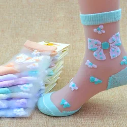 Calcetines para niñas con diseño de mariposa y fresa