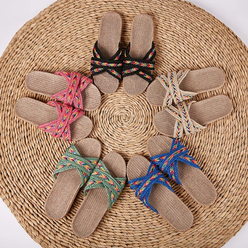 Zapatillas de casa en lino transpirable para mujer - imagen 5